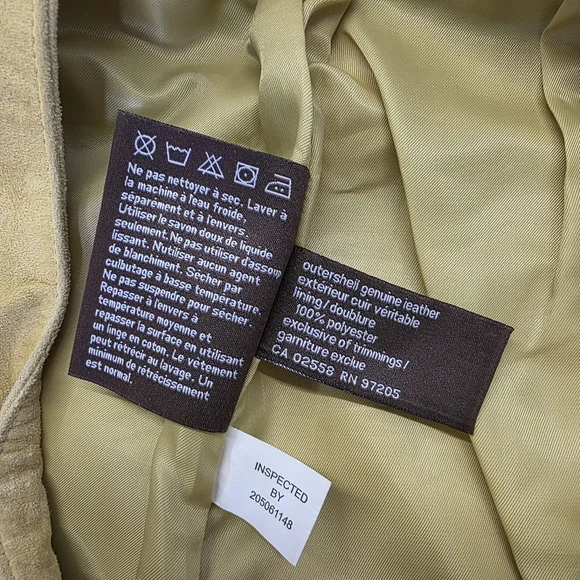 Danier genuine leather Suede mustard flare skirt - Picture 11 of 14